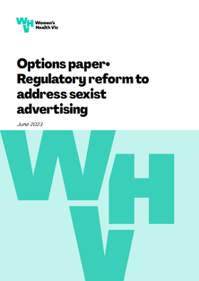 Cover of shEqual Options Paper for legislative and regulatory reform to address sexist advertising